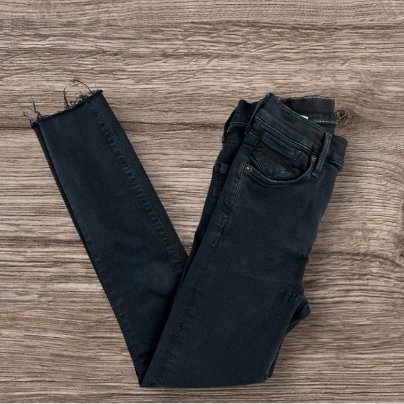 AGOLDE Sophie High Rise Skinny Ruthless Black Distressed Jeans Sz: 25 - Picture 4 of 12